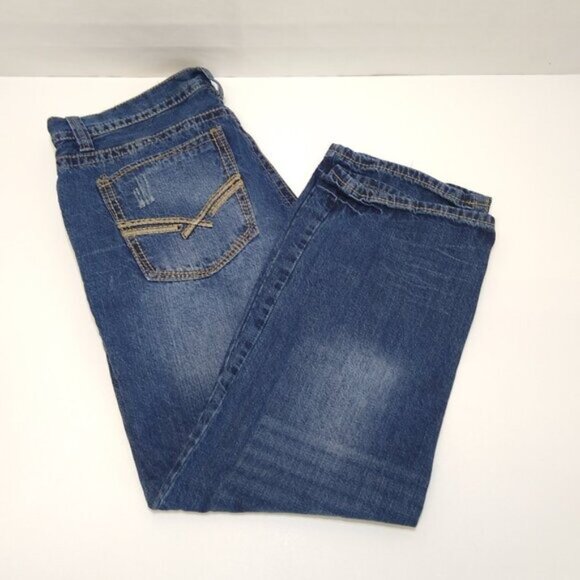 TK Axel Stonington Relaxed Straight Leg Mid-Rise Men 38x30 Jeans AX41007-100S - Picture 3 of 12